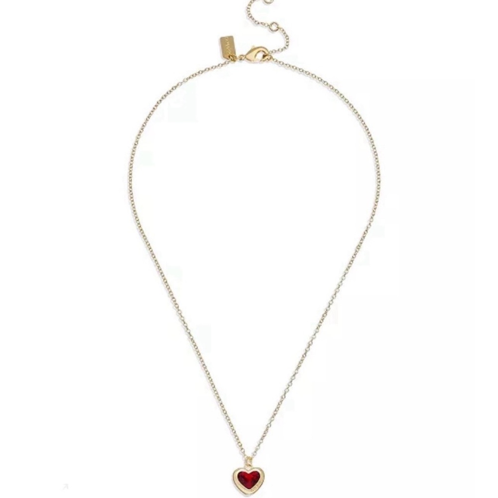Coach Red Heart Pendant Necklace NWT - Picture 6 of 7